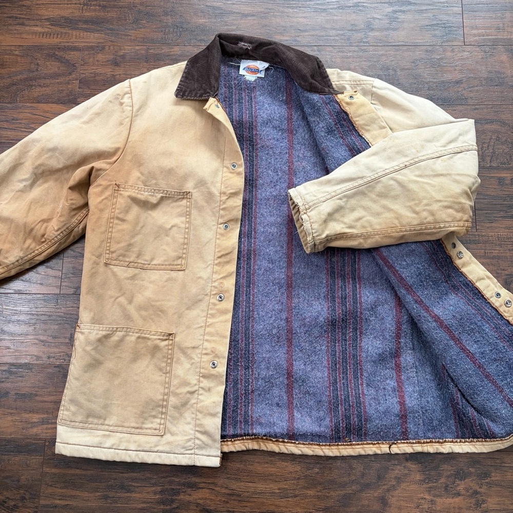 Vintage Dickies Blanket Lined Distressed Chore Barn Winter Coat - Picture 4 of 16